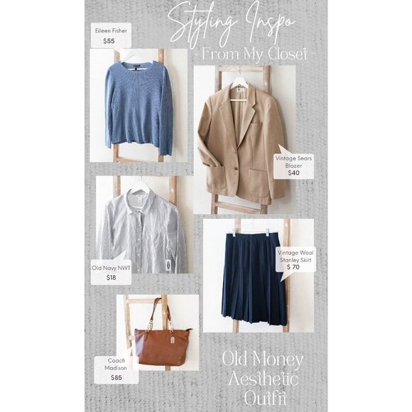 Vintage Sears Roebuck Blazer Sz 12 Wool Blend Camel Tan Brass Nautical Academia - Picture 7 of 10